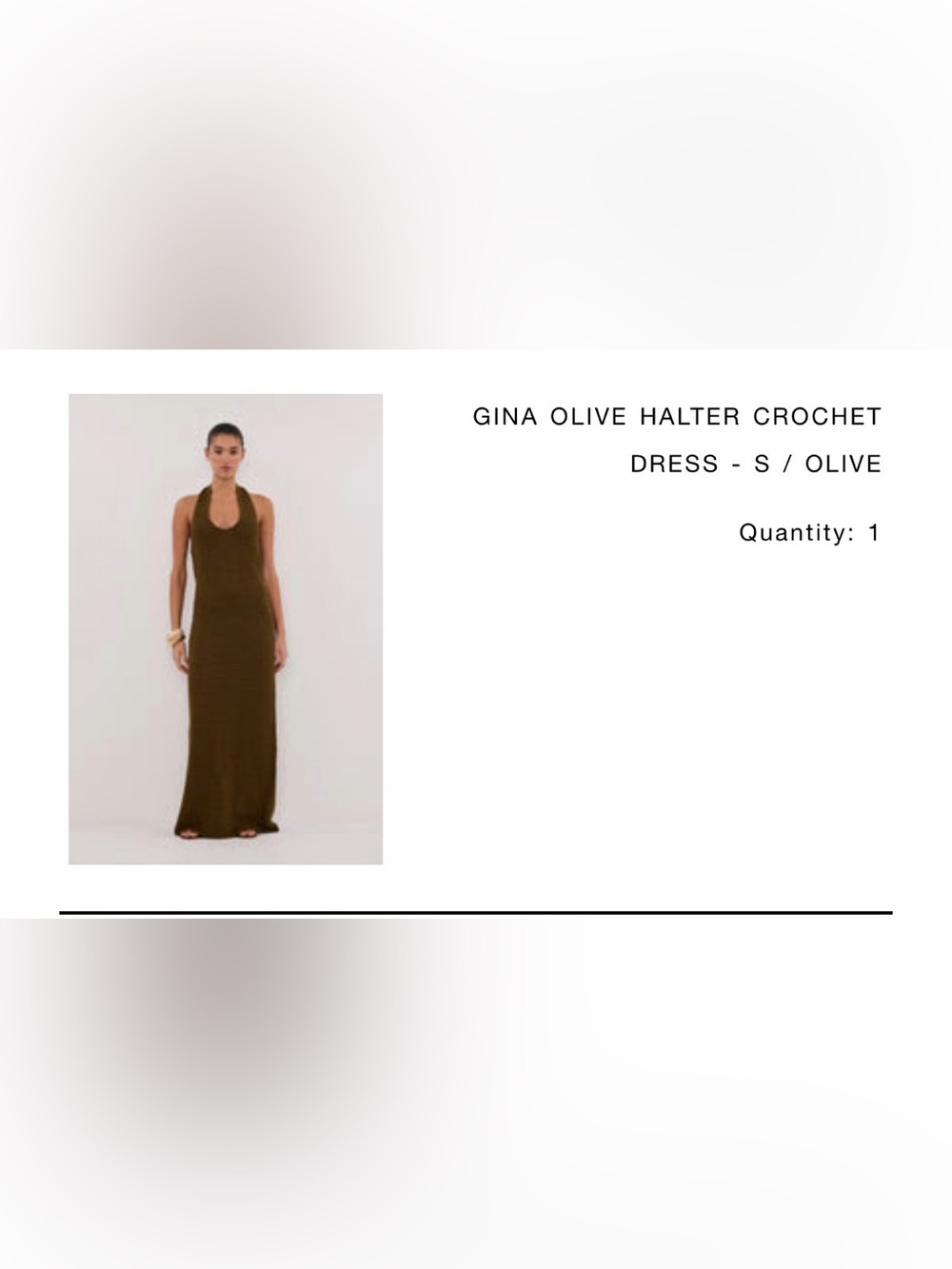 DISSH NWT Gina Olive Halter Maxi Dress